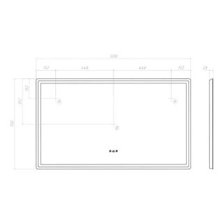 Зеркало с подсветкой Vigo Geometry Step 236 120 см